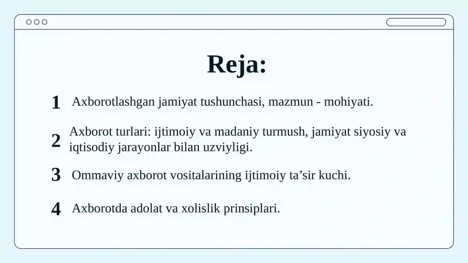 Axborotning jamiyatda tutgan o‘rni va ahamiyati 2
