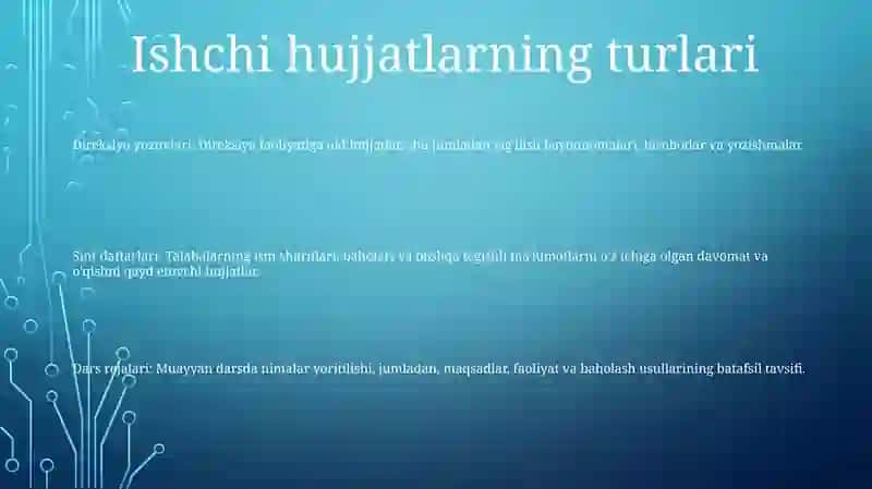 Maktabgacha TaʼLim Mudirasining Ish Hujjatlari Tartiblash 2