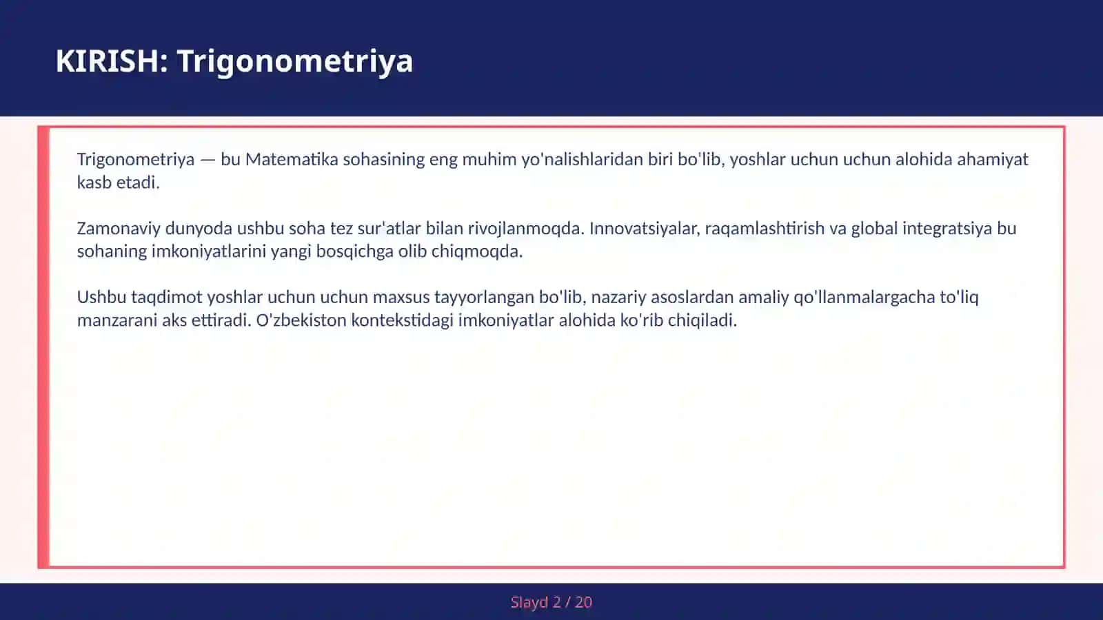 Trigonometriya 2
