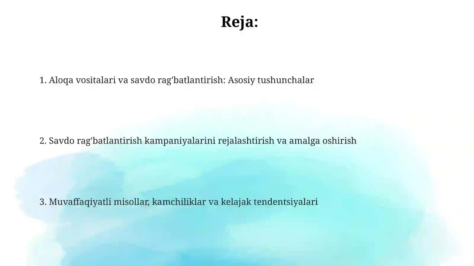 ALOQA VOSITALARI VA SOTISHNI RAG'BATLANTIRI 2
