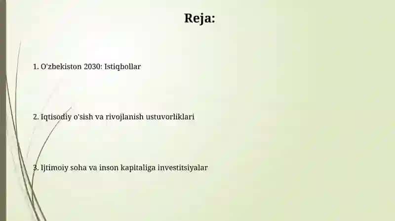 O'zbekiston 2030 yilda 2