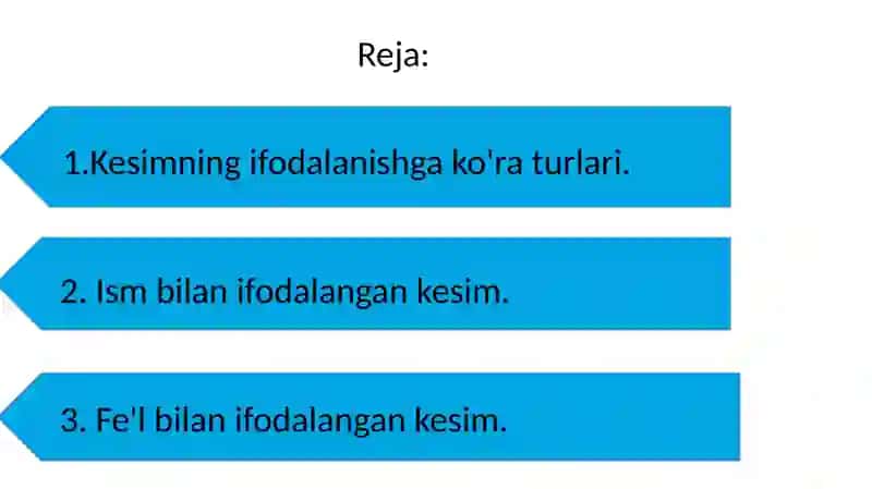 Kesimning ifodalanishi 2