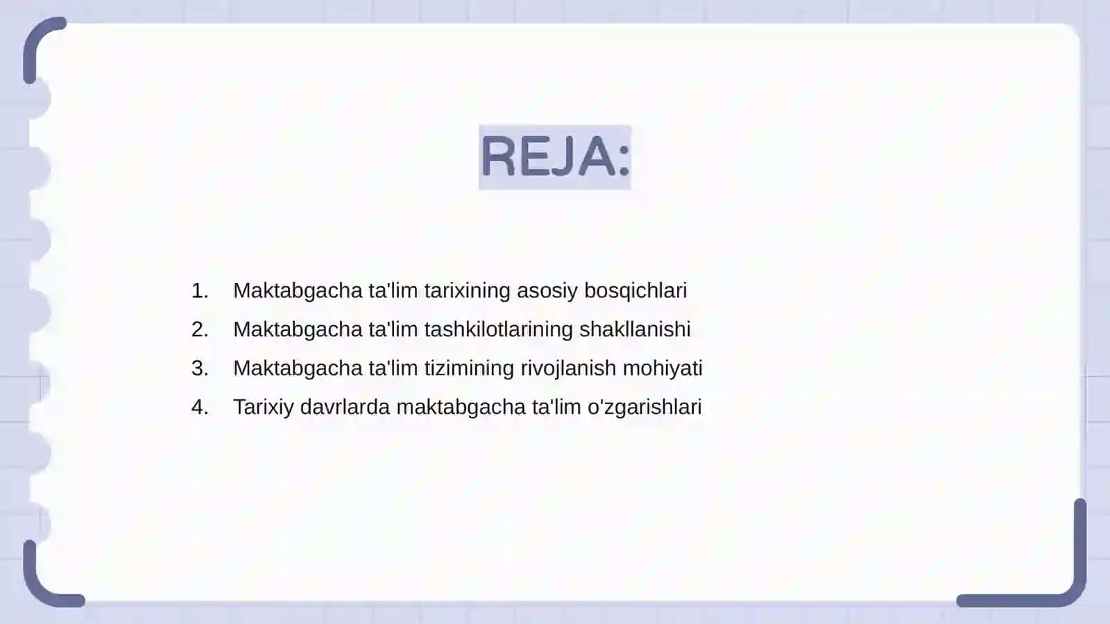 Maktabgacha ta'lim tarixi 2
