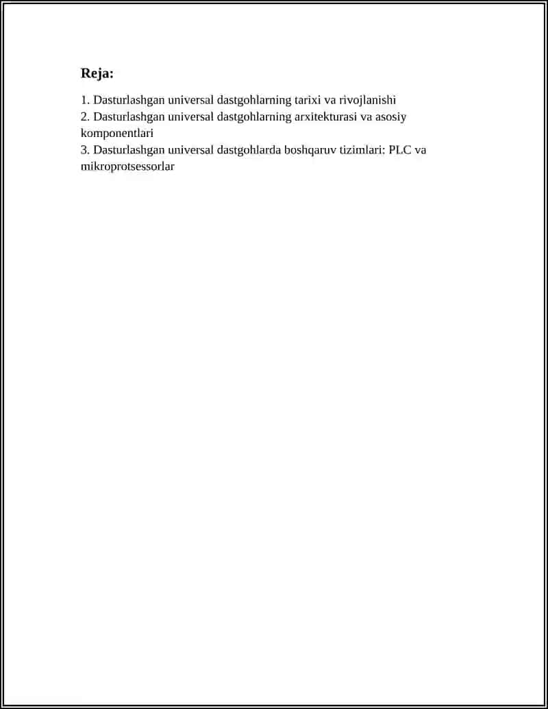 DASTURLASHGAN UNIVERSAL DASTGOHLAR 2