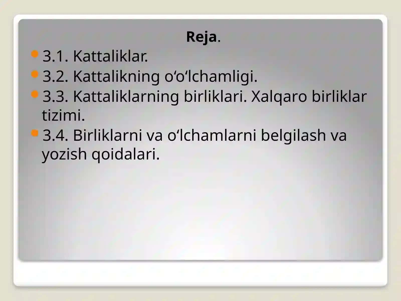 KАTTАLIKLАR VА BIRLIKLАR TIZIMI 2