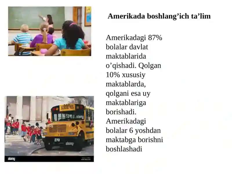 Amerika Qoshma Shtatlaridagi ta’lim tizimi 2