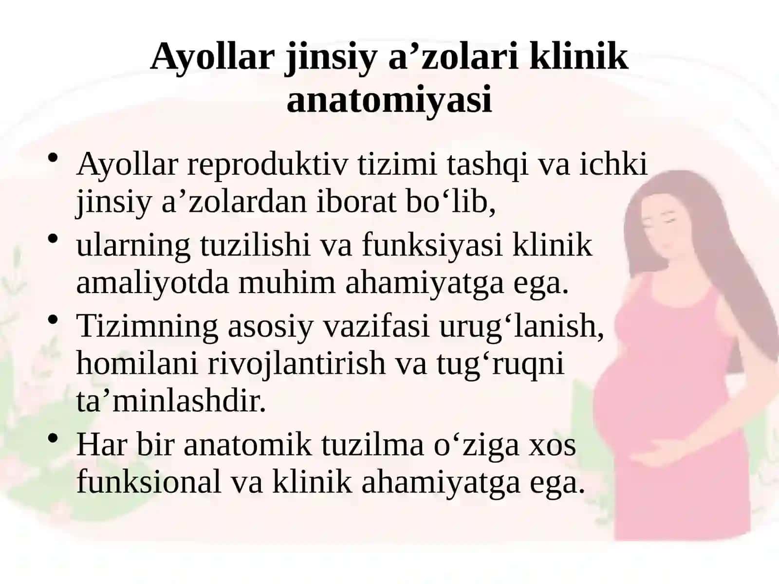 Ayollar jinsiy a’zolari klinik anatomiyasi 2