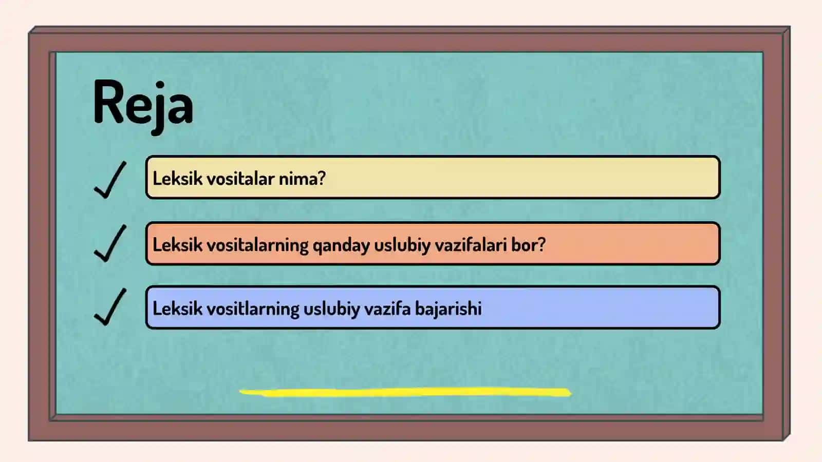 Leksik vositalarning uslubiy vazifa bajarishi 2