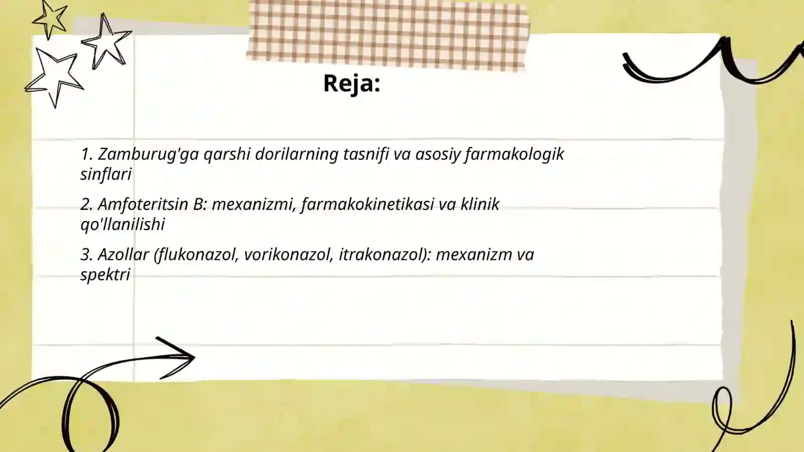 Zamburug'ga qarshi dori vositalarining klinik farmokologiyasi 2