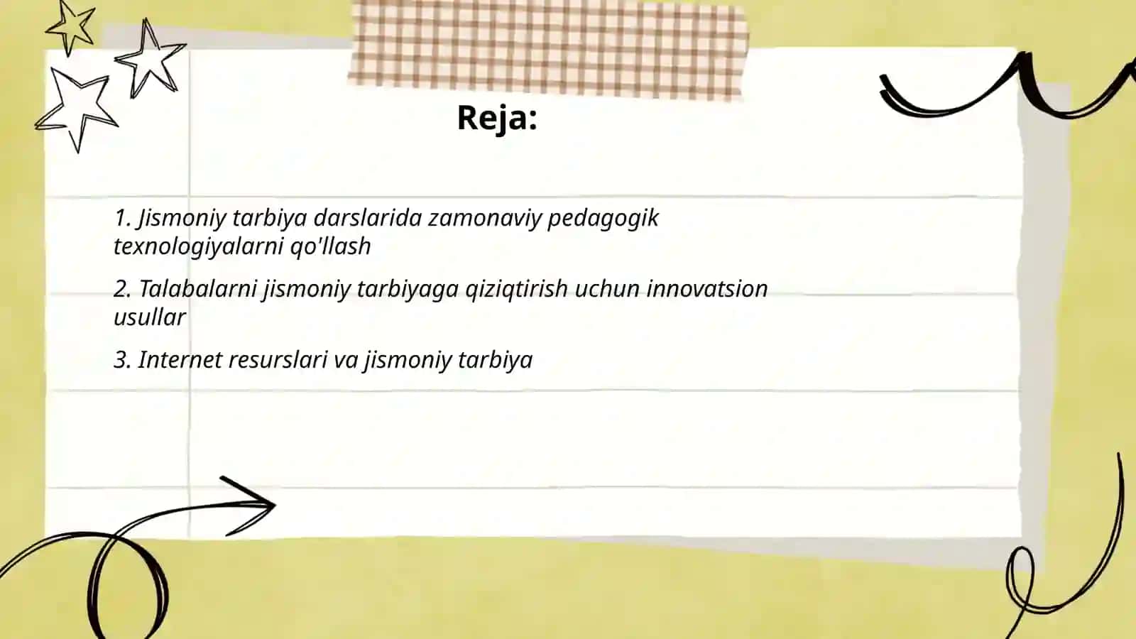 jismoniy tarbiya sohasidagi pedagogik texnologiyalar va innovatsilar 2