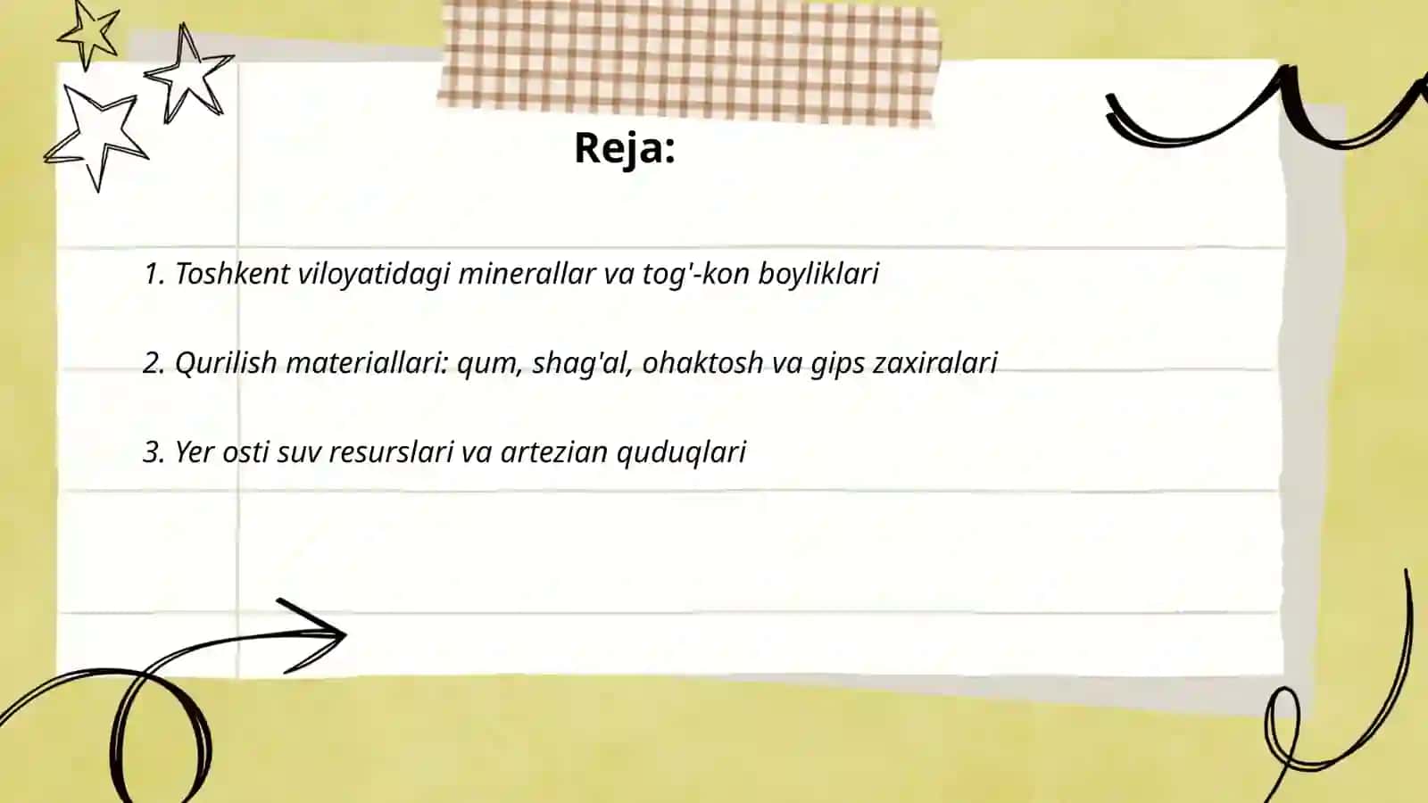 Toshkent viloyatidagi minerallar va tog'-kon boyliklari 2