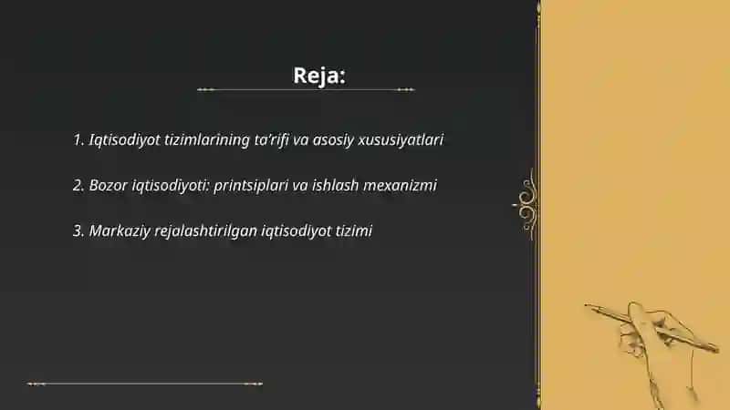 Iqtisodiyot tizimlari va mulkchilik 2