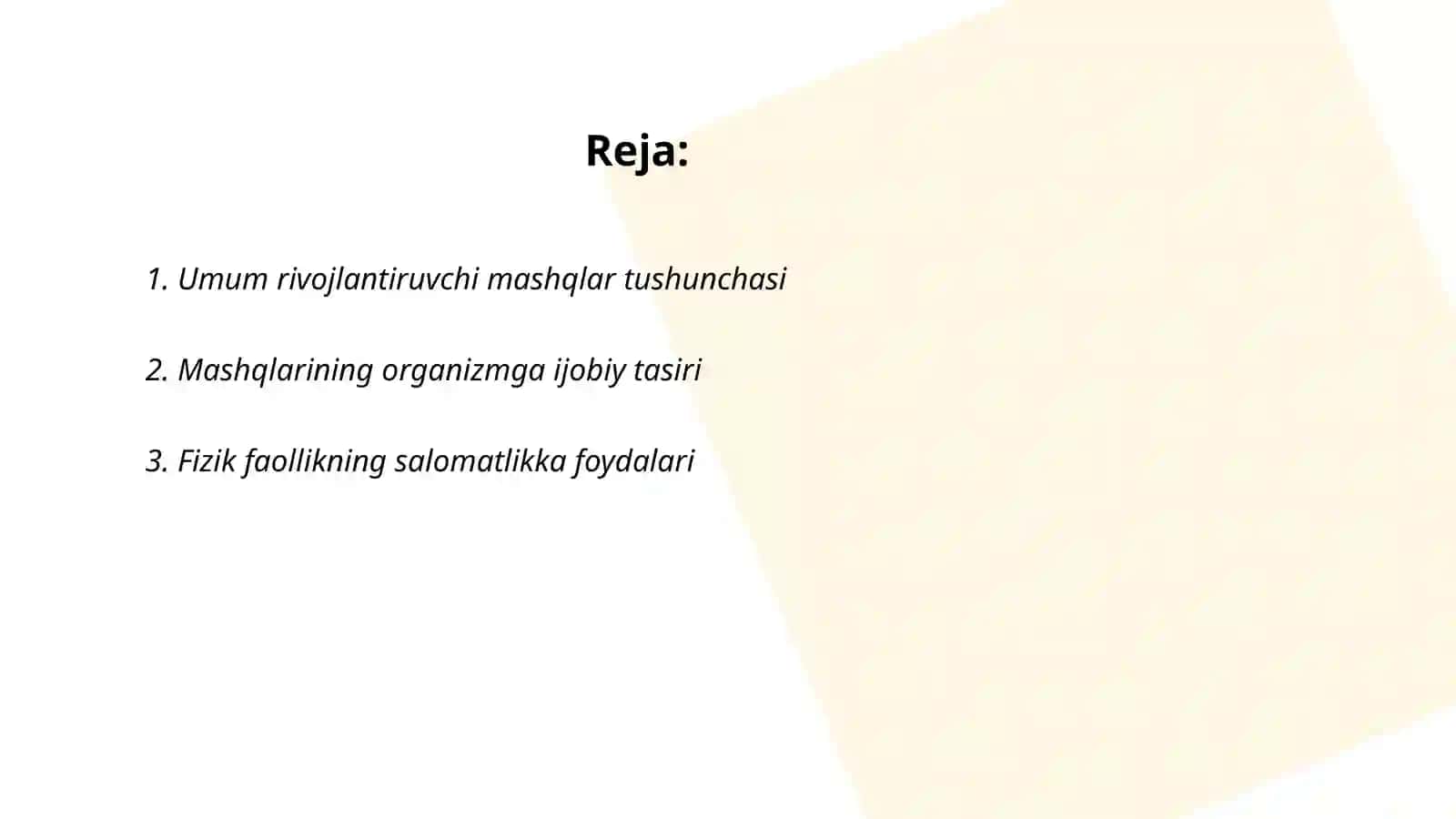 Shuğullanuvchilar organizmida umum rivojlantiruvchi mashqlar tasiri 2