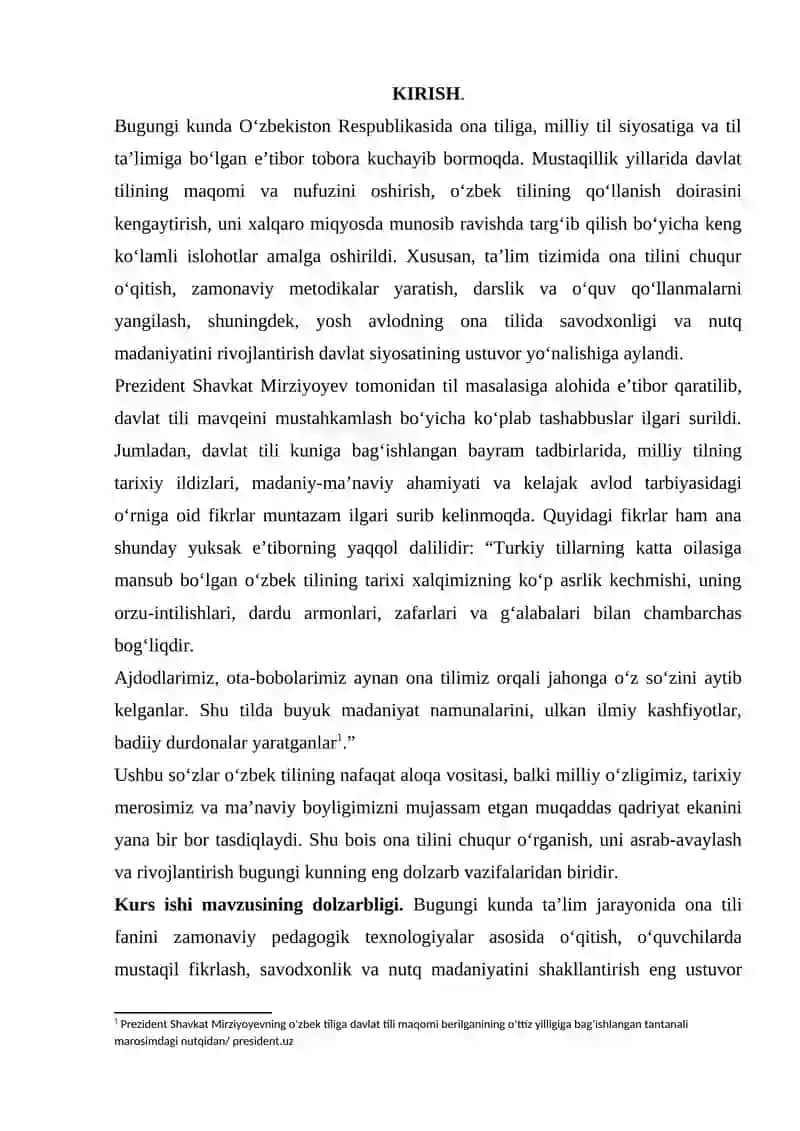 Ona tili darslarida sintaktik tahlil mashqlarini o'tkazish 2