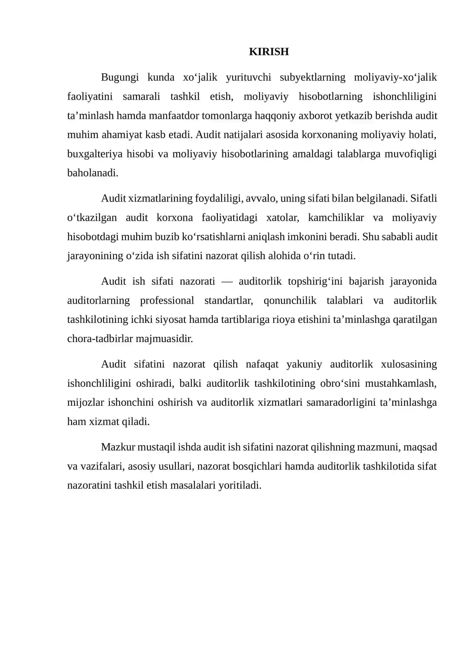 Audit Ish Sifati Nazoratini O‘tkazish Usullari 2