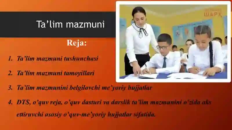Ta'lim mazmuni 2