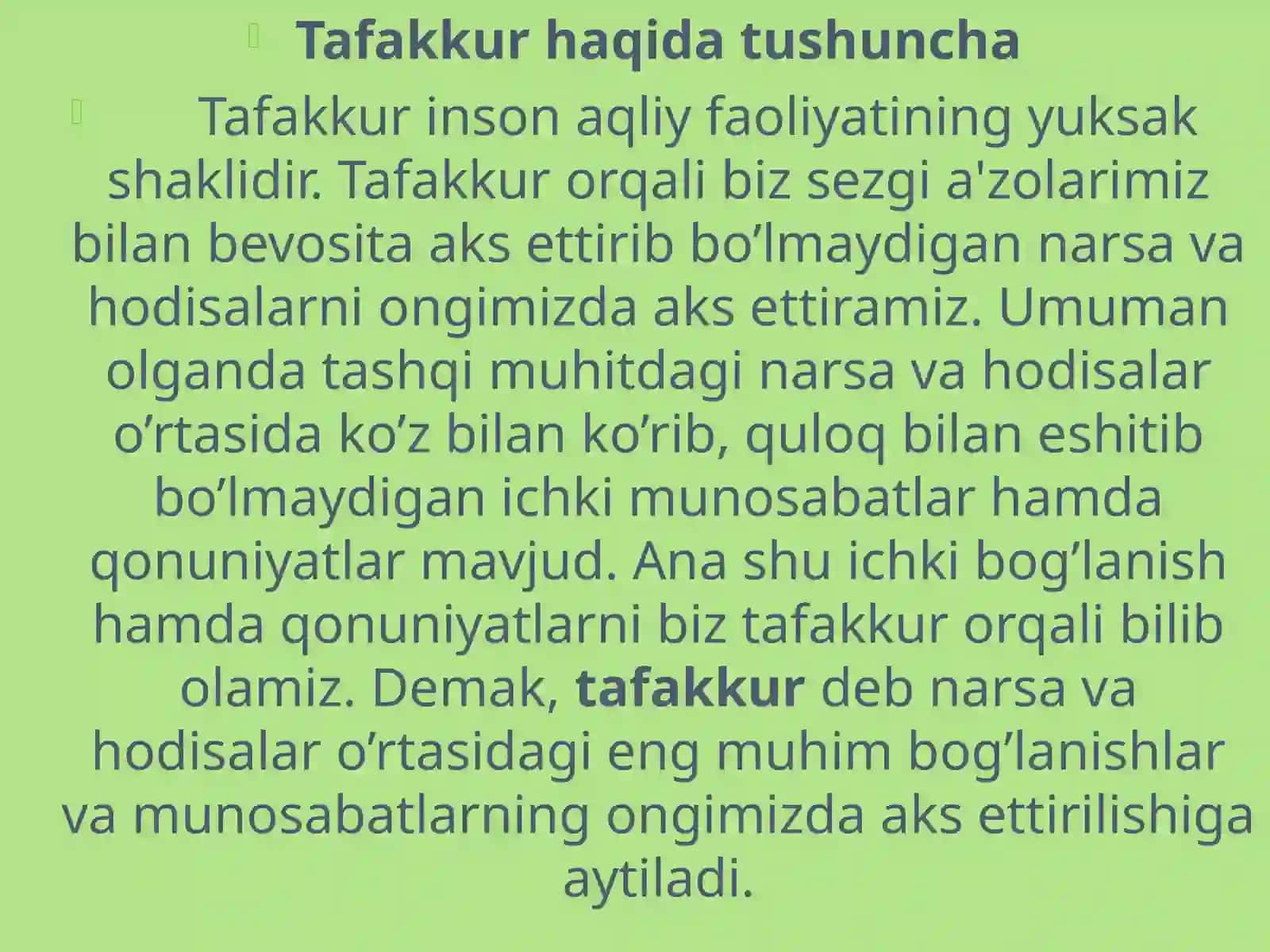 Tafakkur Bilish Jarayoni Sifatida Mohiyati 2
