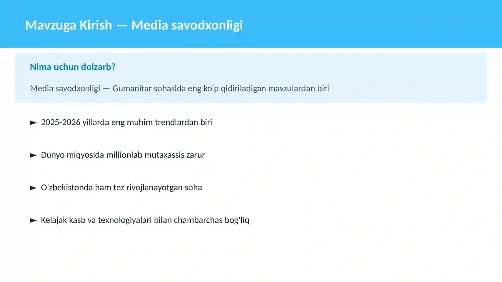 Media savodxonligi 2