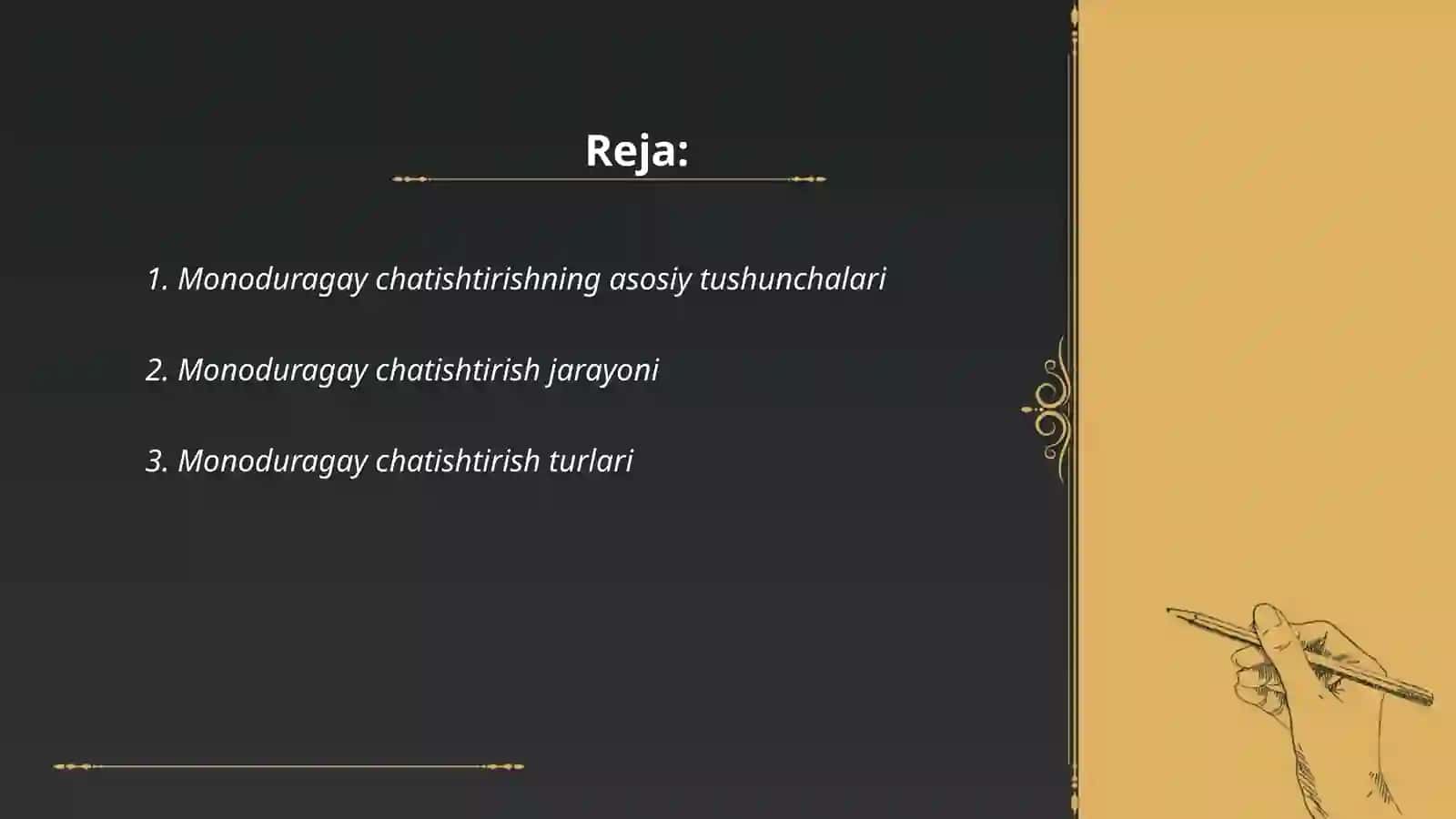 Monoduragay chatishtirish.Allel genlarning o'zaro ta'siri,ko'pallellik 2