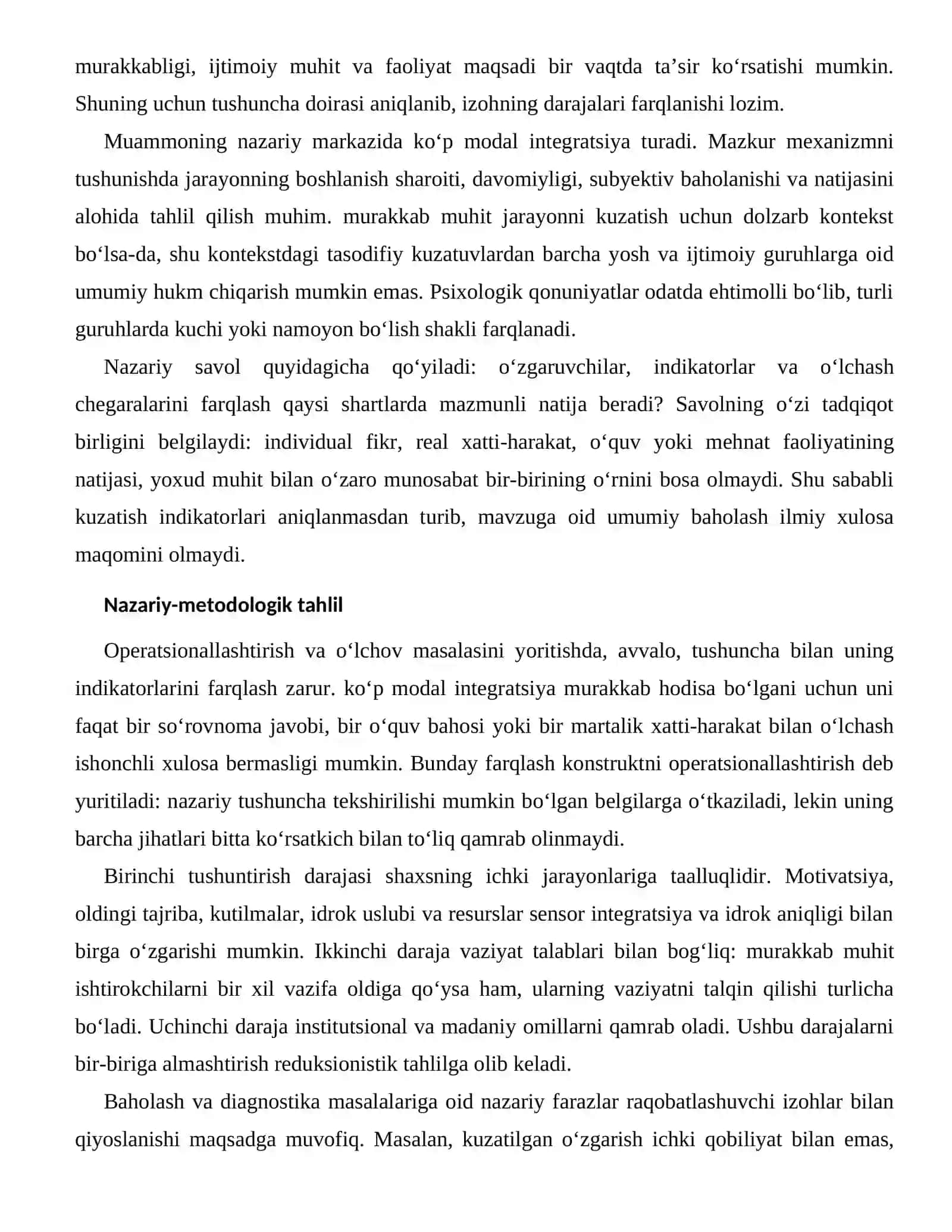 SENSOR INTEGRATSIYA VA IDROK ANIQLIGI — BAHOLASH VA DIAGNOSTIKA MASALALARI 2