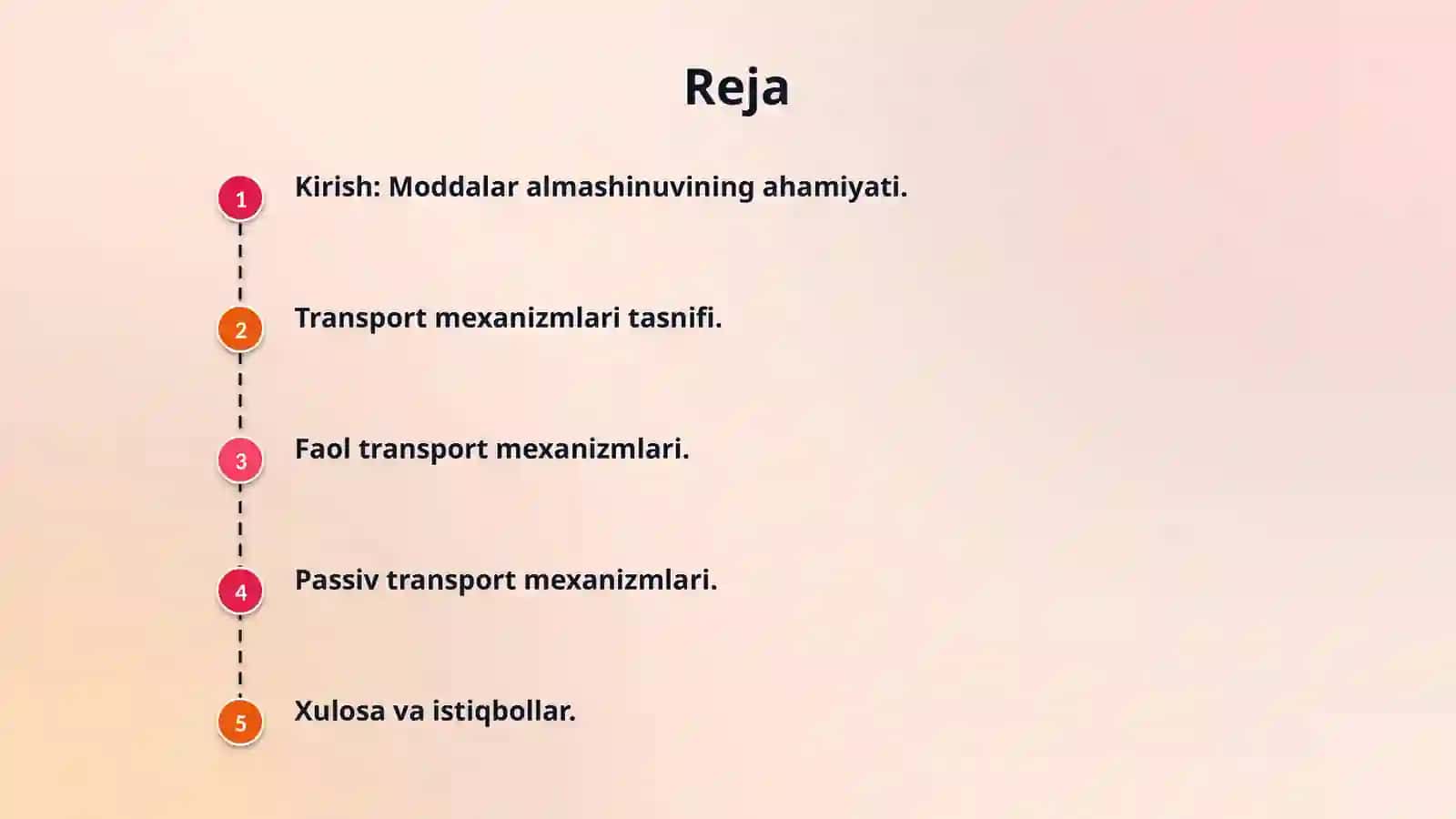 Hujayrada kechadigan moddalar almashinuvi . 2
