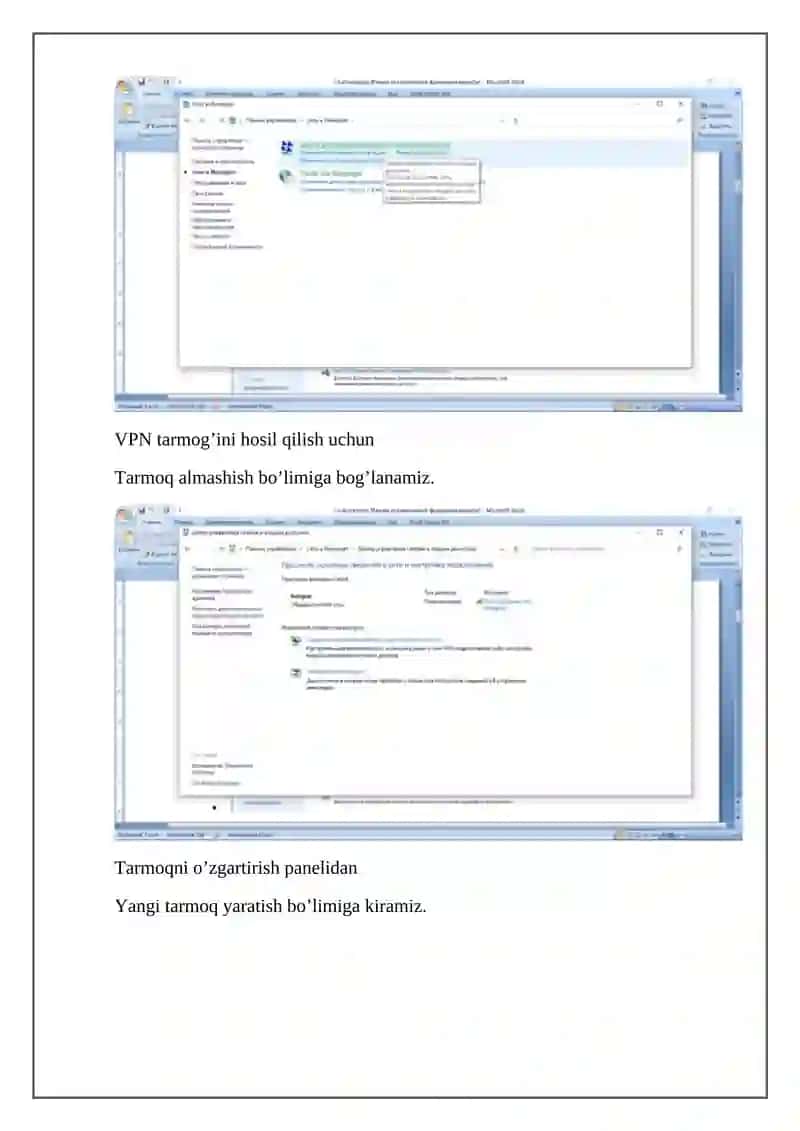 VPN (Virtual Private Network), Himoyalangan virtual tarmoqni qurish. 2
