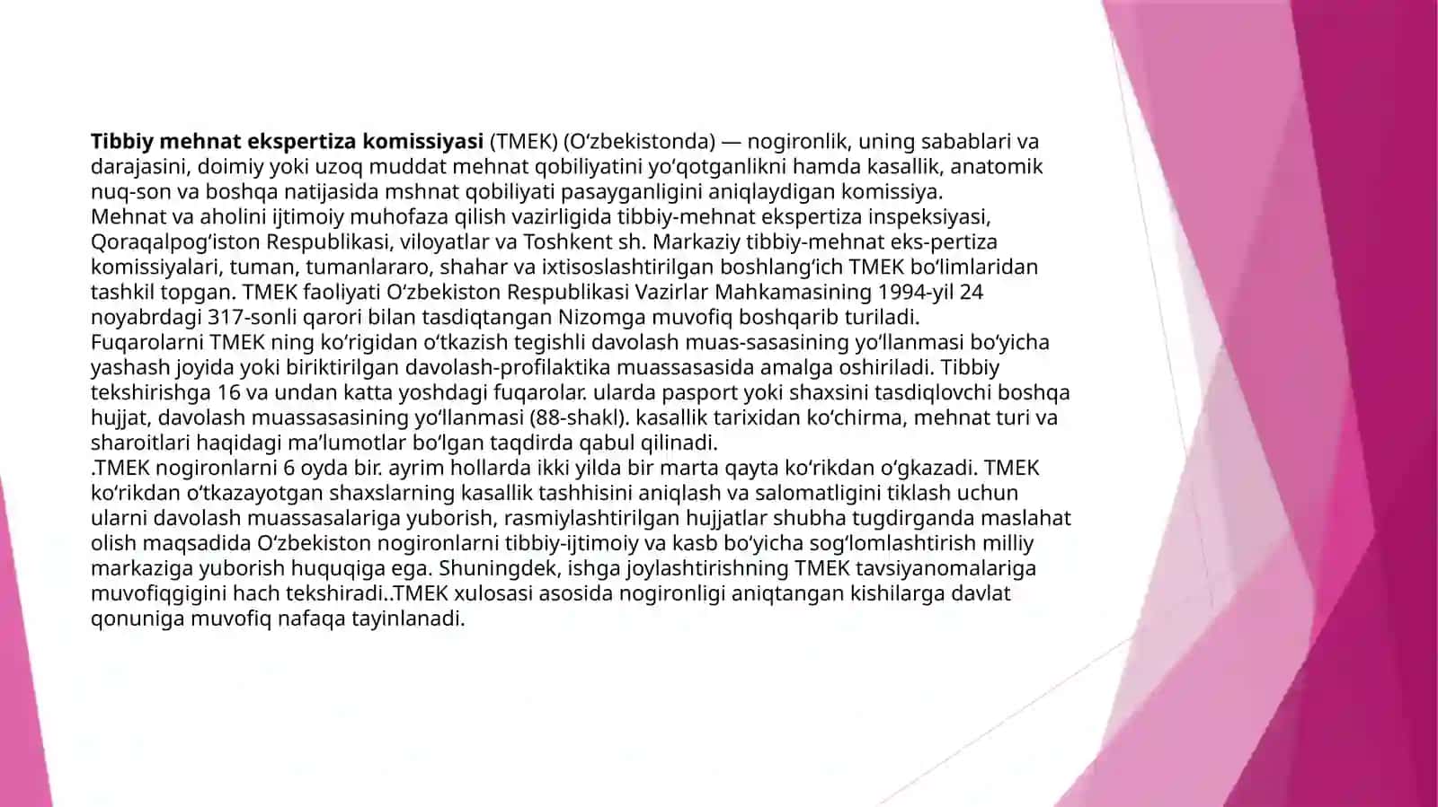 TIBBIY MEHNAT EKSPERTIZA KOMISSIYASI 2