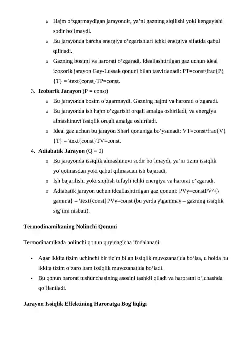 Issiqlik va Ish 2