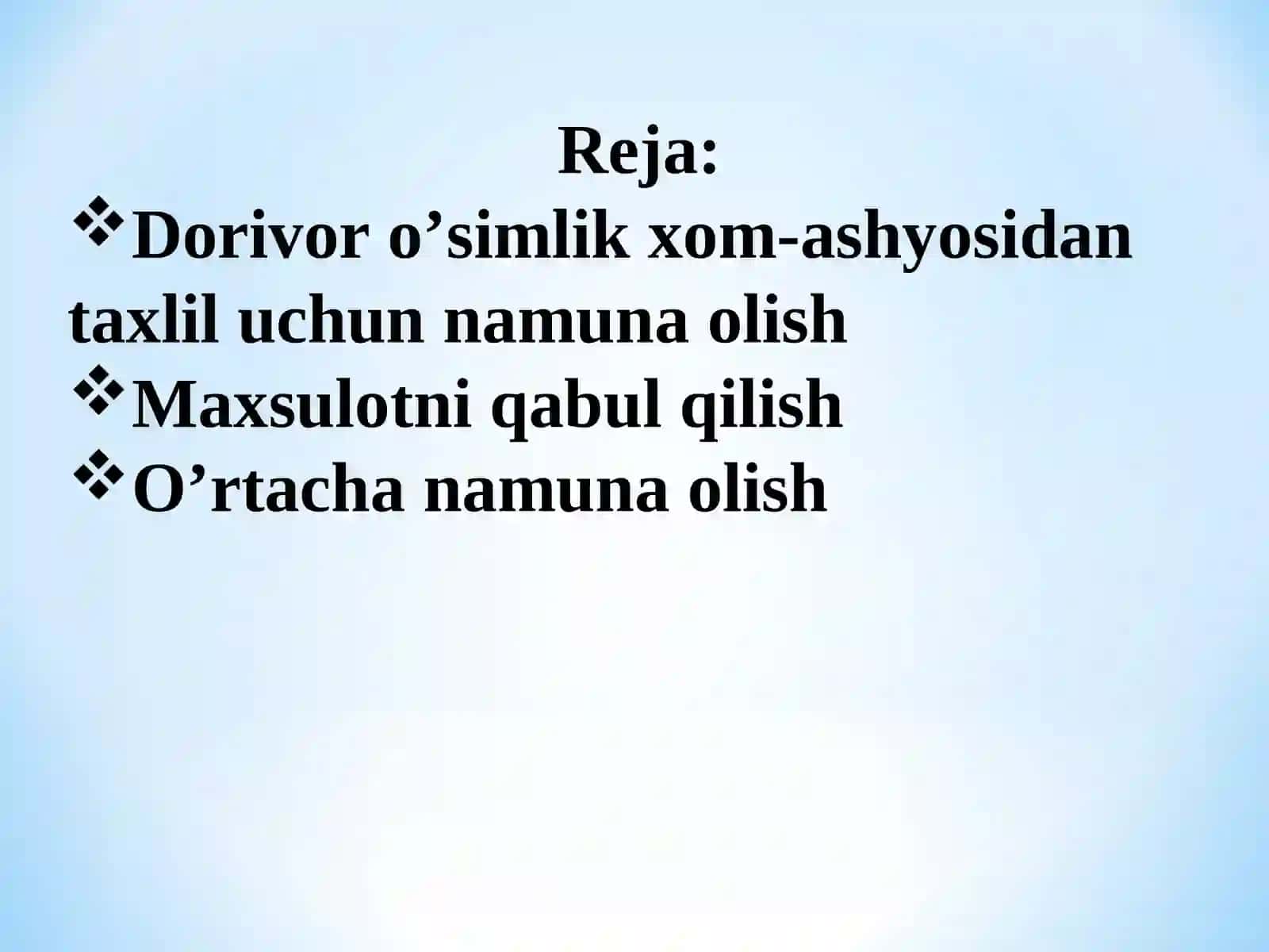 DORIVOR O’SIMLIK XOM-ASHYOLARINI TAXLIL QILISH 2