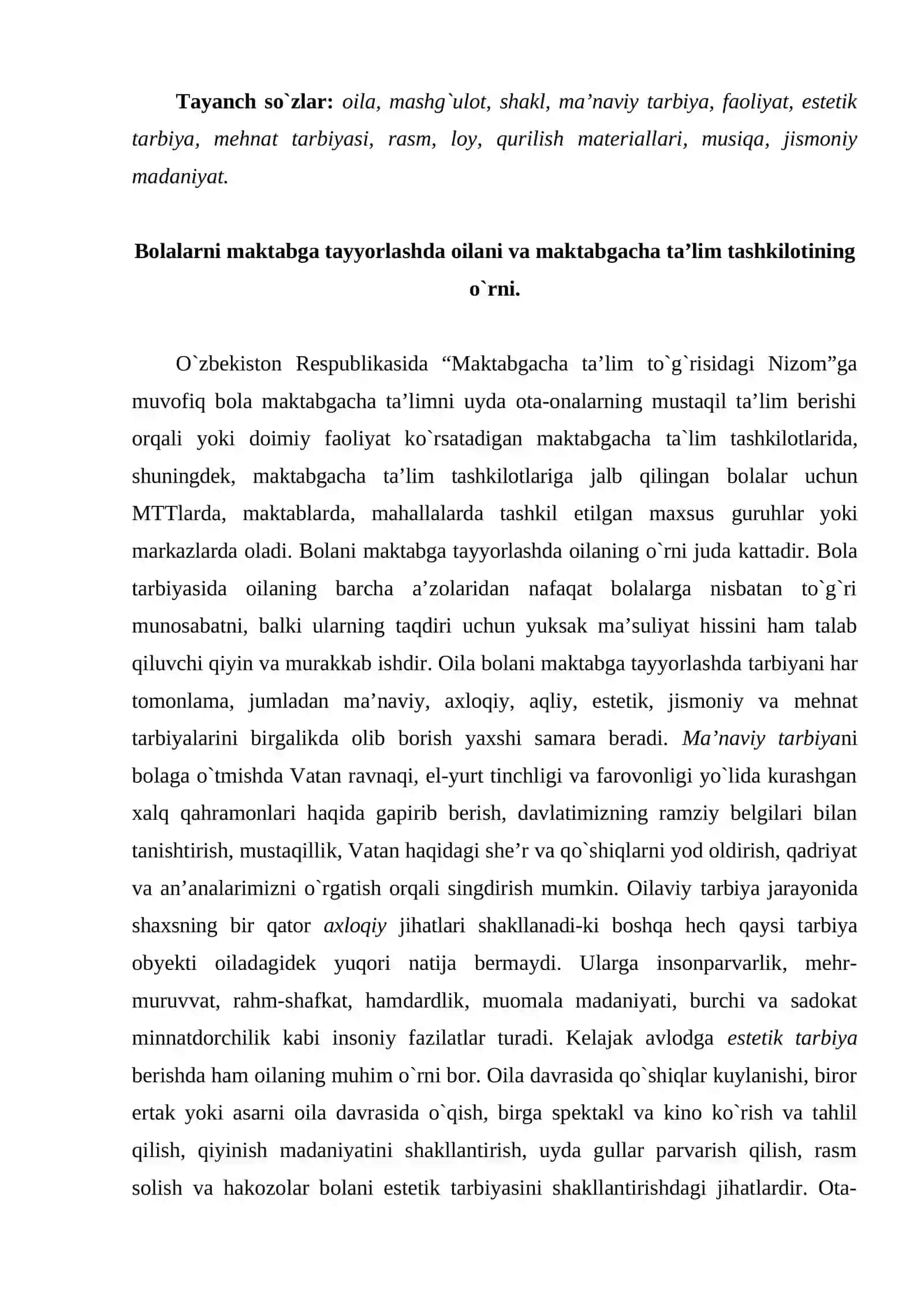 Bolalarning maktab ta’limiga tayyorgarligiga ta’sir etuvchi omillar 2