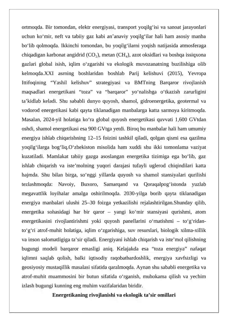 Energetika va atrof-muhit 2