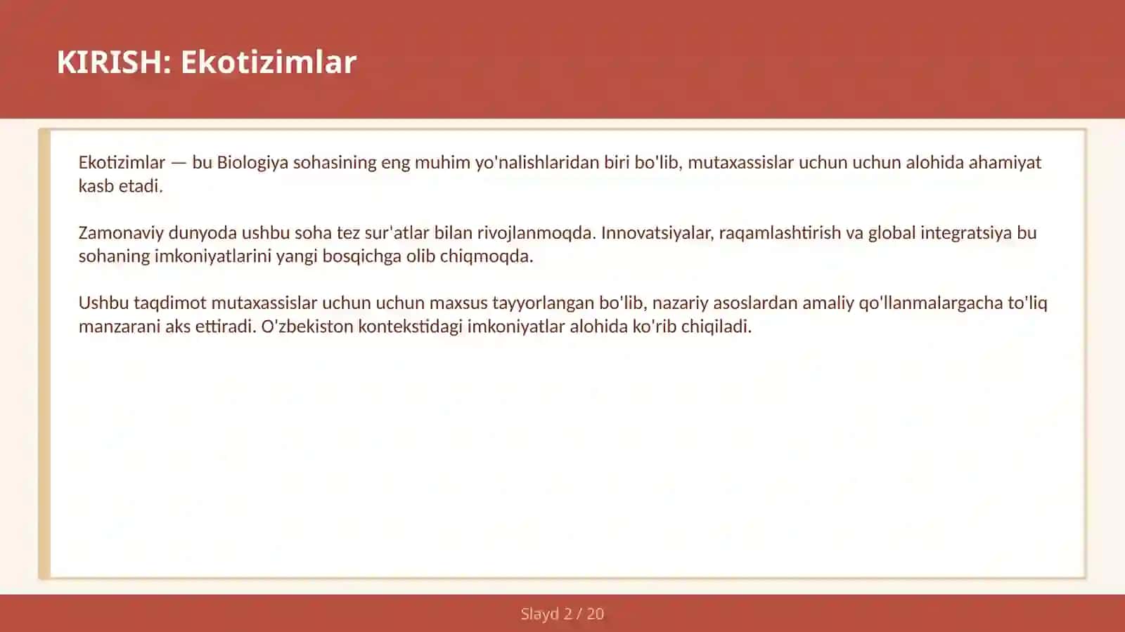 Ekotizimlar 2