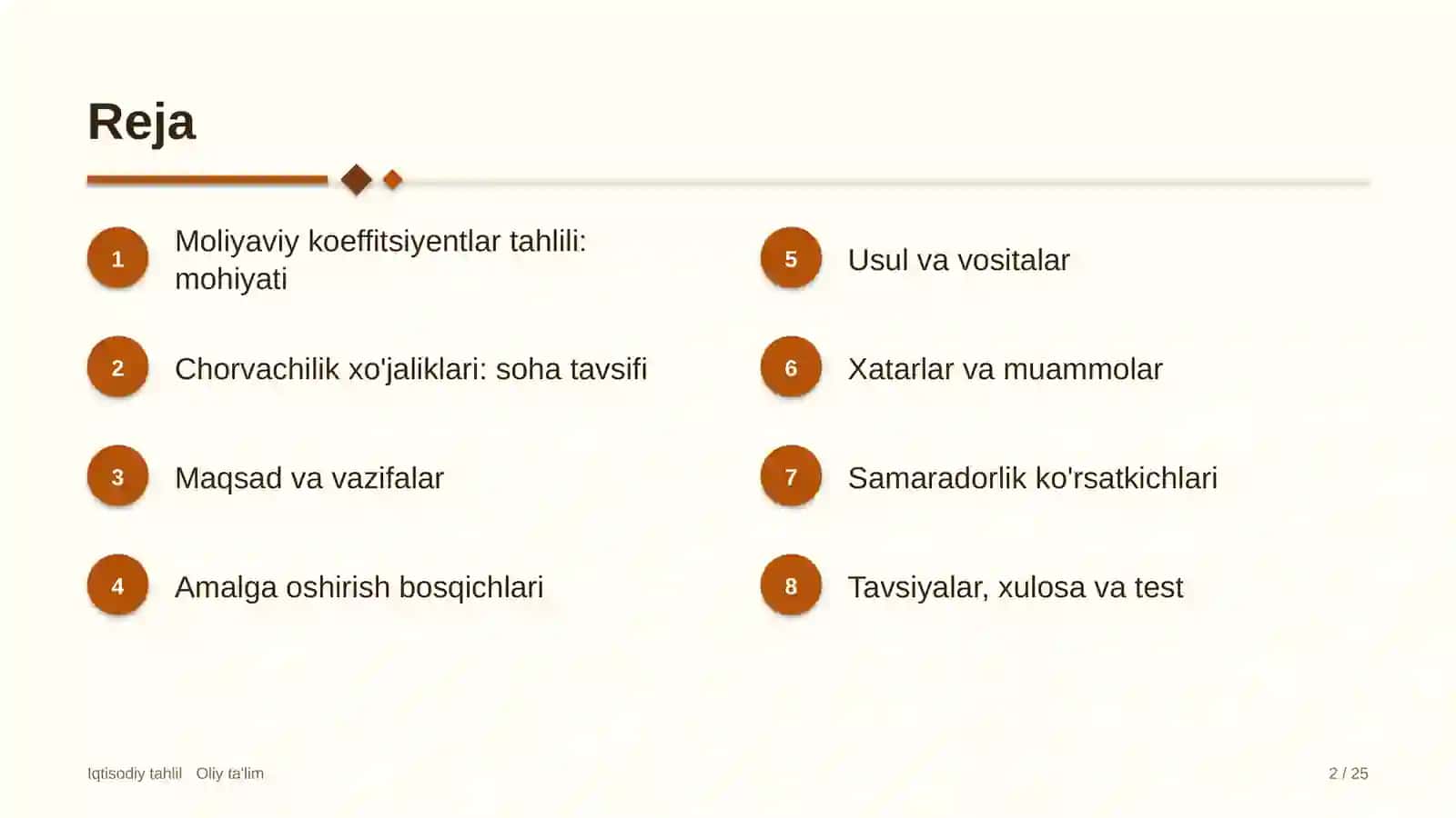 Moliyaviy koeffitsiyentlar tahlili: mohiyati 2