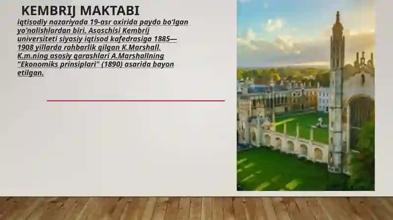 Kembrij maktabi. Alfred Marshallning talab va  taklif nazariyalari 2