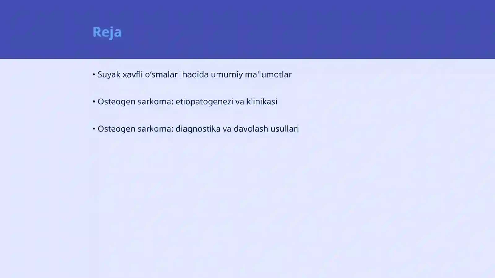 Suyak xavfli oʻsmalari 2