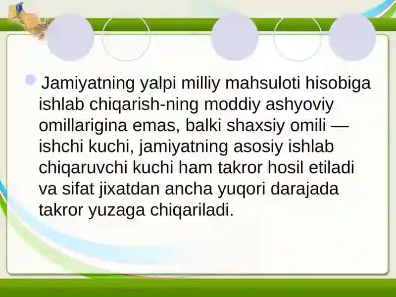 O’zbekistonda aholi daromadlarini oshirish va bandligini taminlash 2