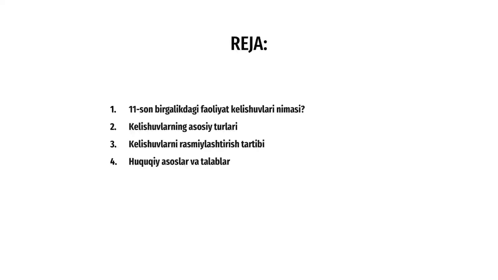 11-son birgalikdagi faoliyat kelishuvlari 2