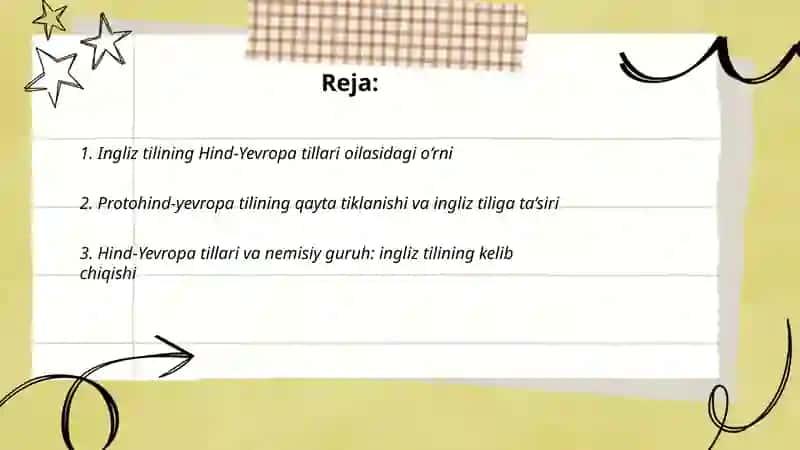 Ingliz tili va Hind-Yevropa tillari oilasi 2