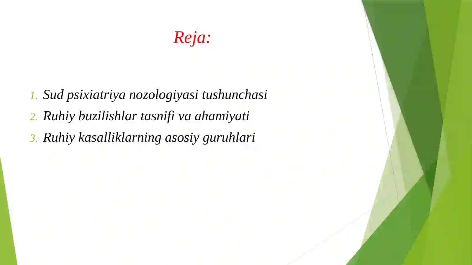 Sud psixologiyasi va psixiatriyasiga kirish. Jinoyat huquqi normalarining psixologik jihatlari. Jinoyat xatti-harakatlarining psixologik mexanizmlar 2