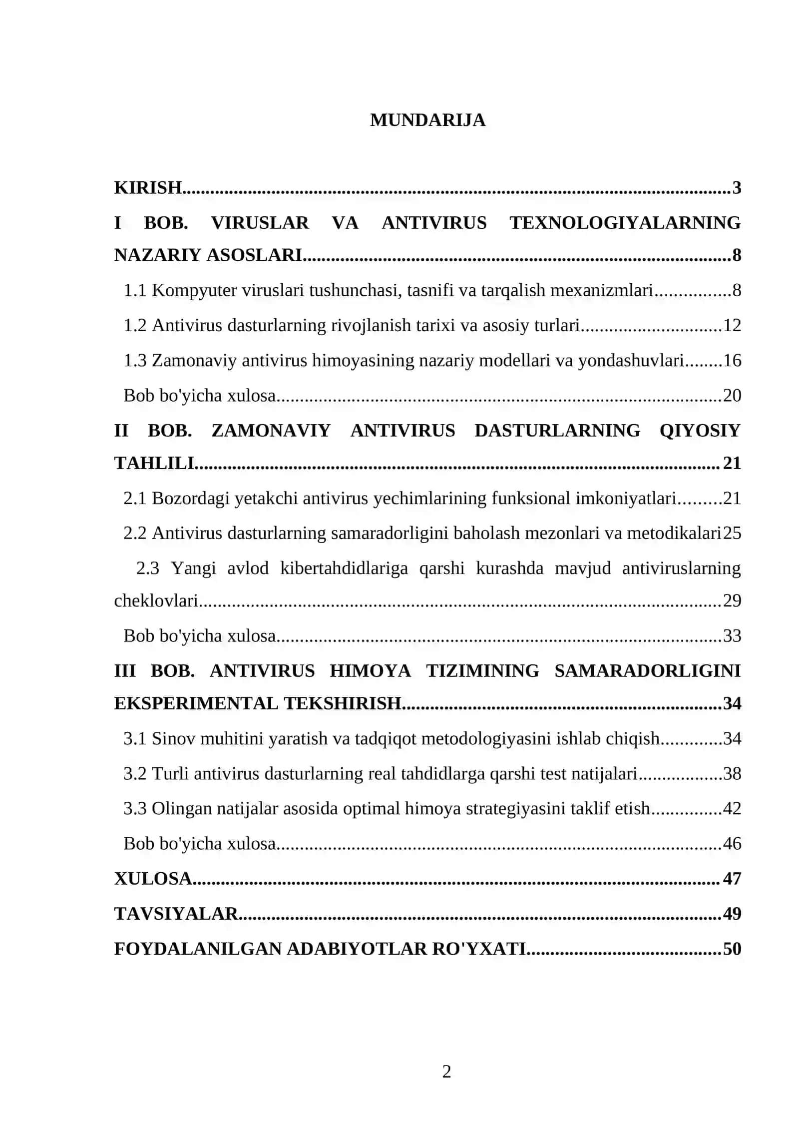Viruslar va antivirus dasturlari 2