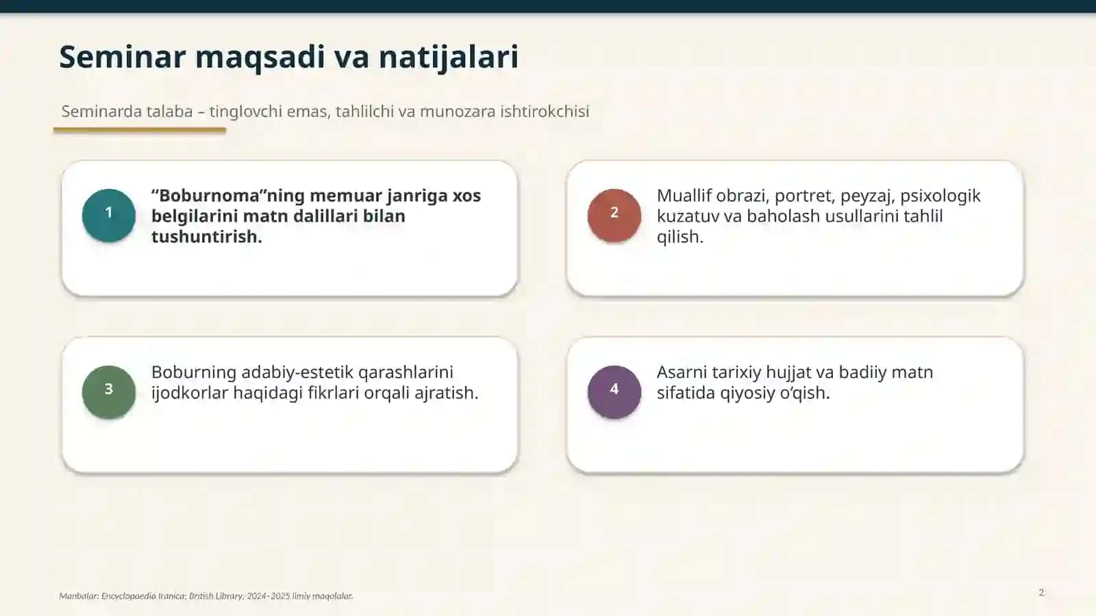 “Boburnoma”da adabiy-estetik qarashlar va memuar poetikasi 2