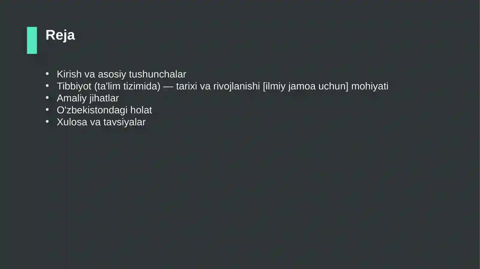 Tibbiyot (ta'lim tizimida) — tarixi va rivojlanishi [ilmiy jamoa uchun] 2