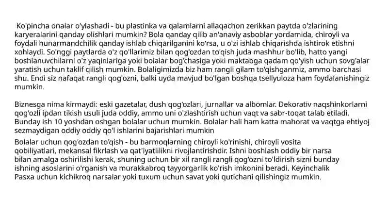 Tasviriy faoliyat va mehnatga o'rgatish 2