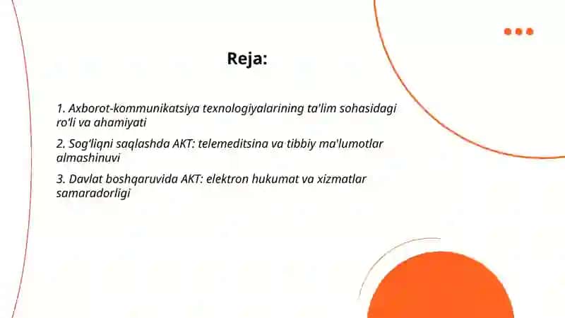 Axborot kommunikatsion texnalogiyalar tizimi 2