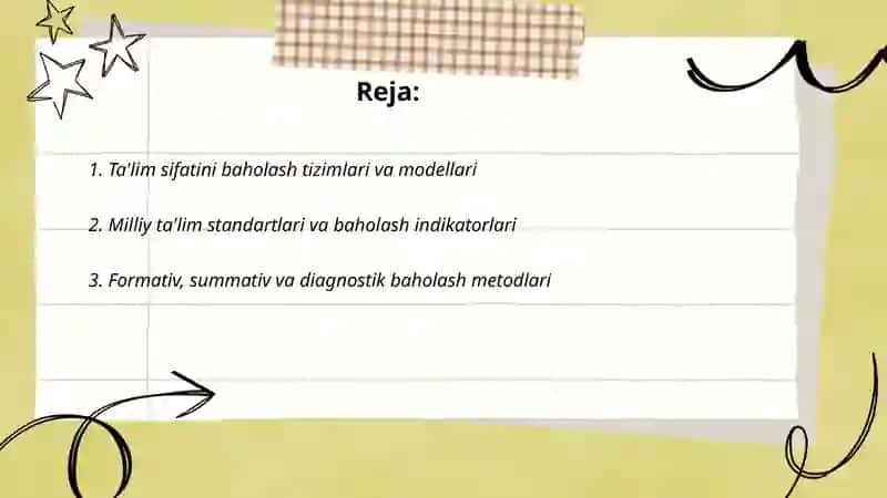 Ta'lim sifatini baholash va nazorat qilish 2