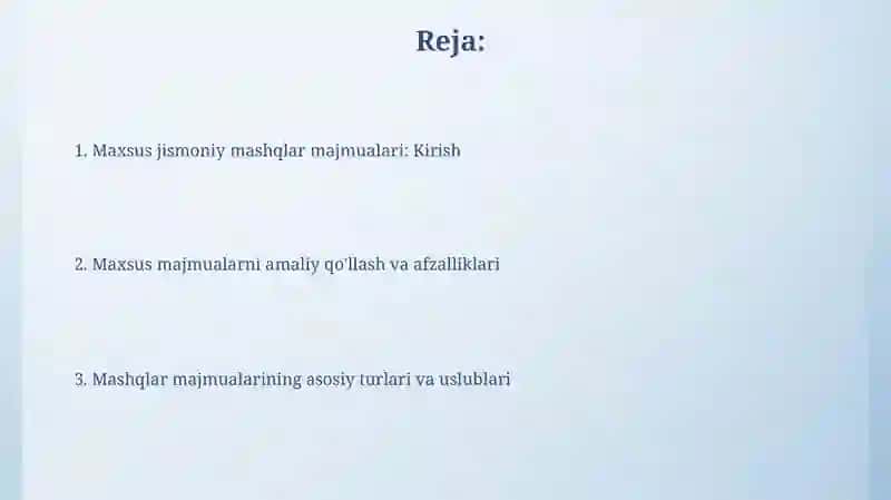 Kuch mashqlari kompleksi 2
