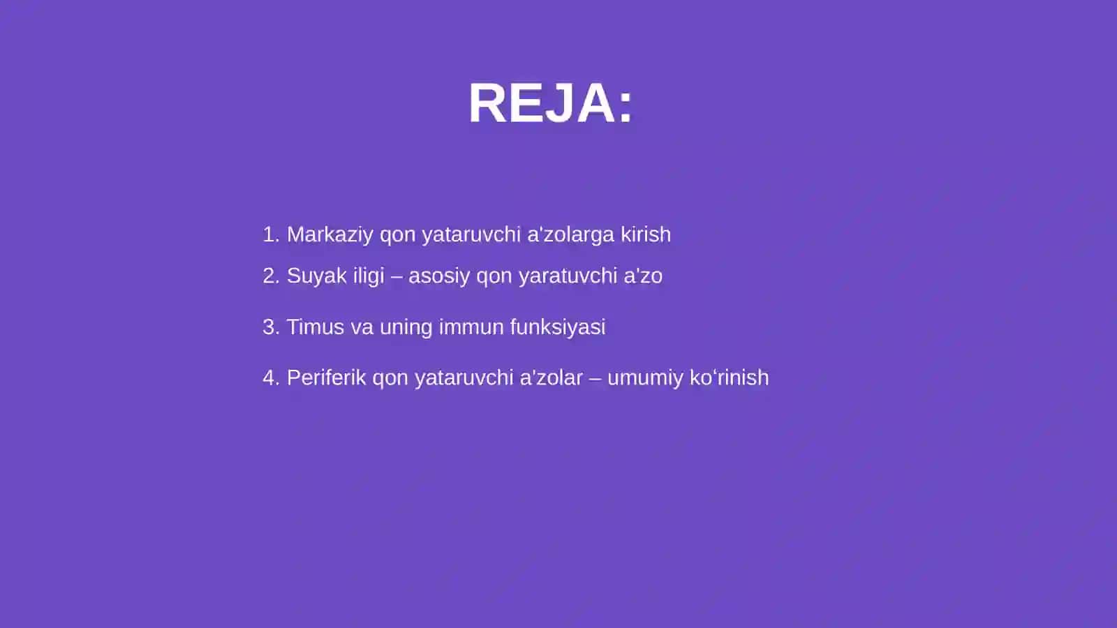 Markaziy va periferik qon yataruvchi va immun azolari 2