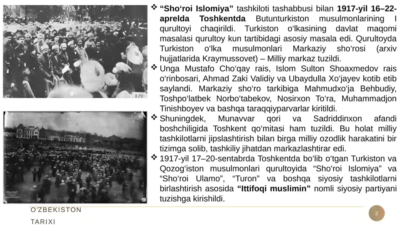 “Sho‘roi Islomiya”tashkiloti 2