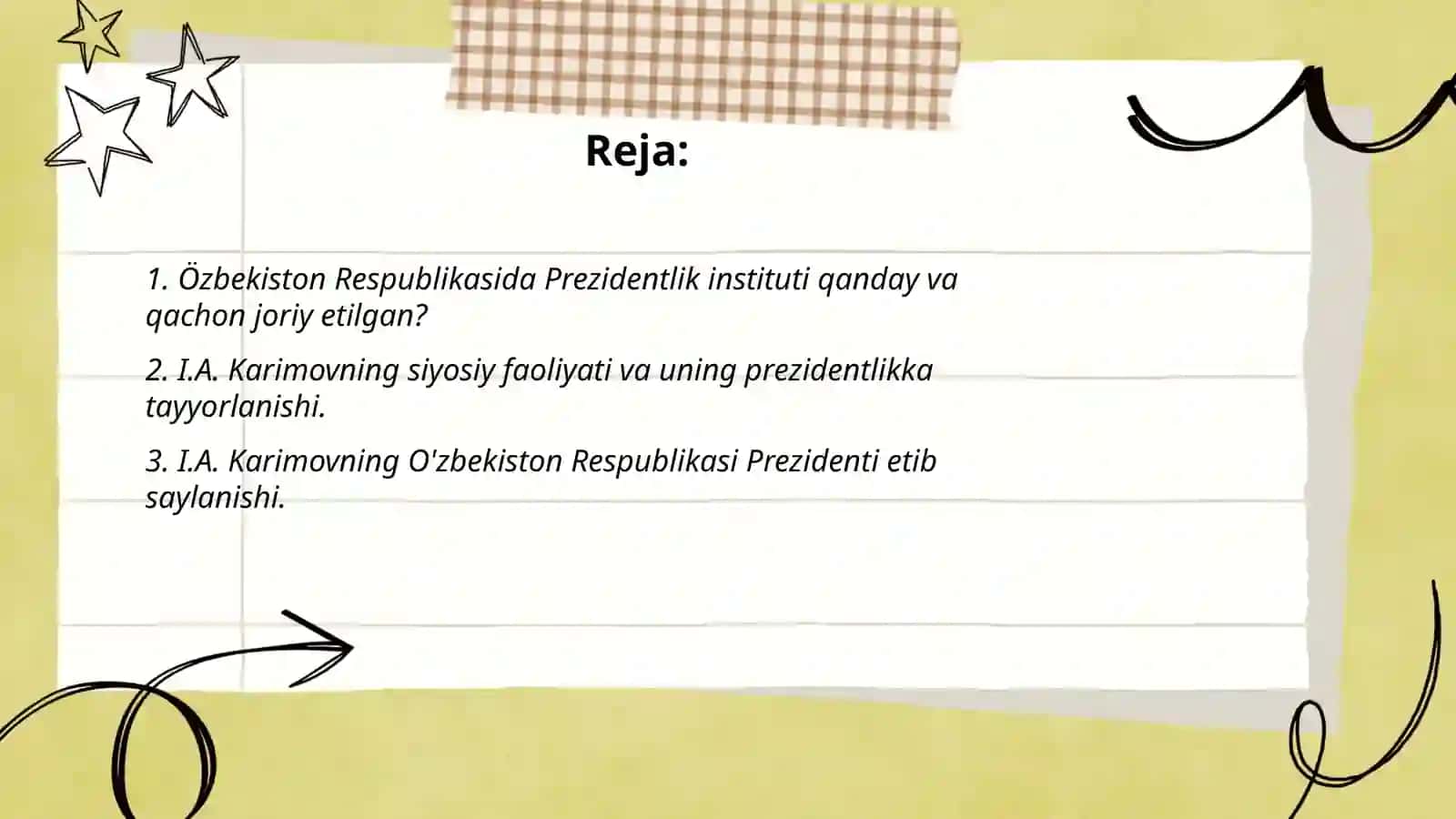 Özbekiston Respublikasida Prezidentlik institutining joriy etishishi 2