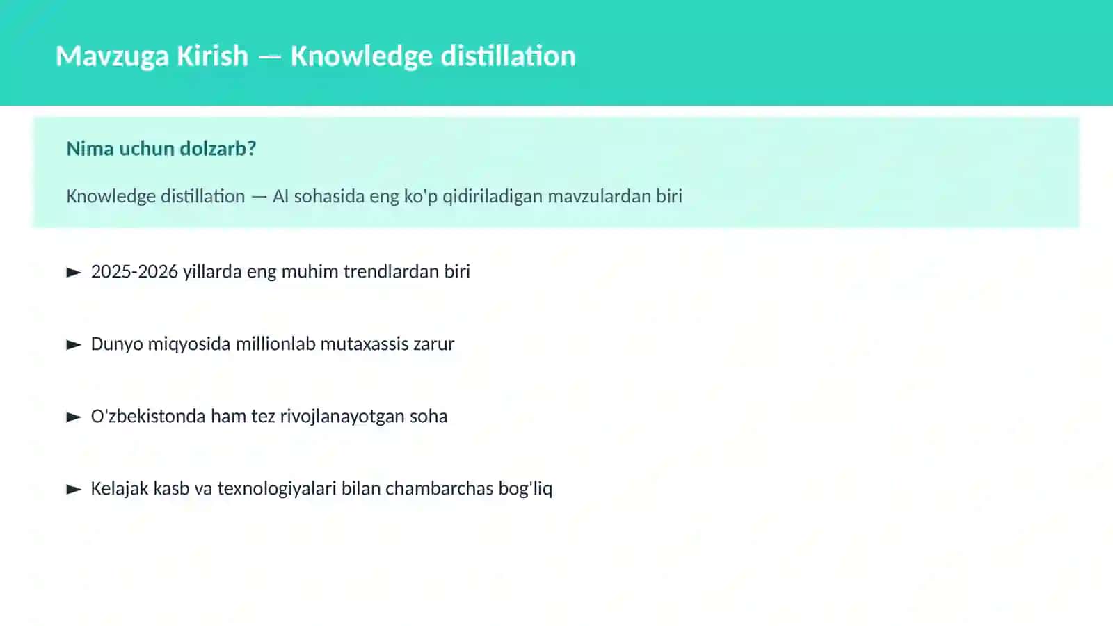 AI | DEEP LEARNING VA NEYRON TARMOQLAR 2
